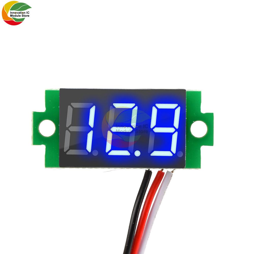 0.36 Inch DC 4.7-32V 2 Wires Mini Digit Display Voltmeter Mini LED Digital Panel Volt Voltage Meter Instrument Car 12V 24V