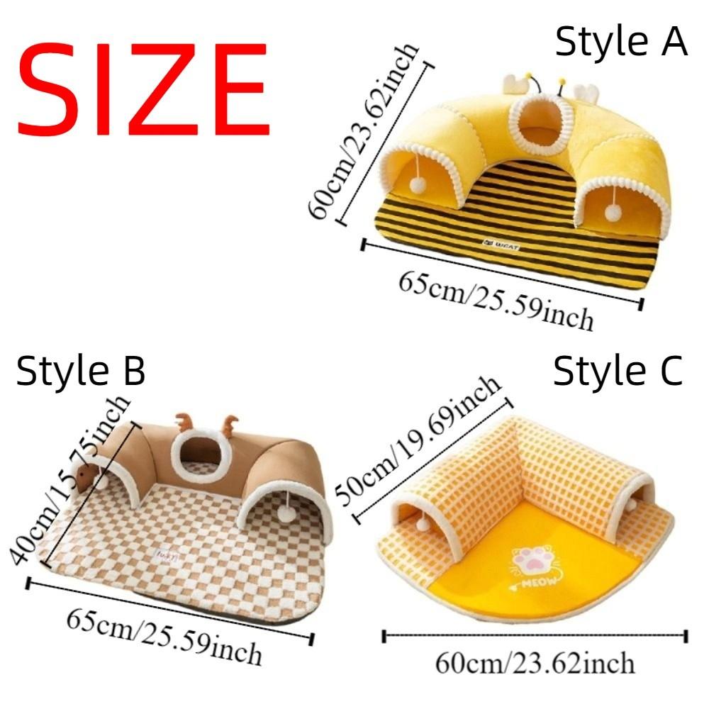 2in1 Cat Tunnel Toy Creative Cat Bed Universal Kitten Play Tube  Four Seasons