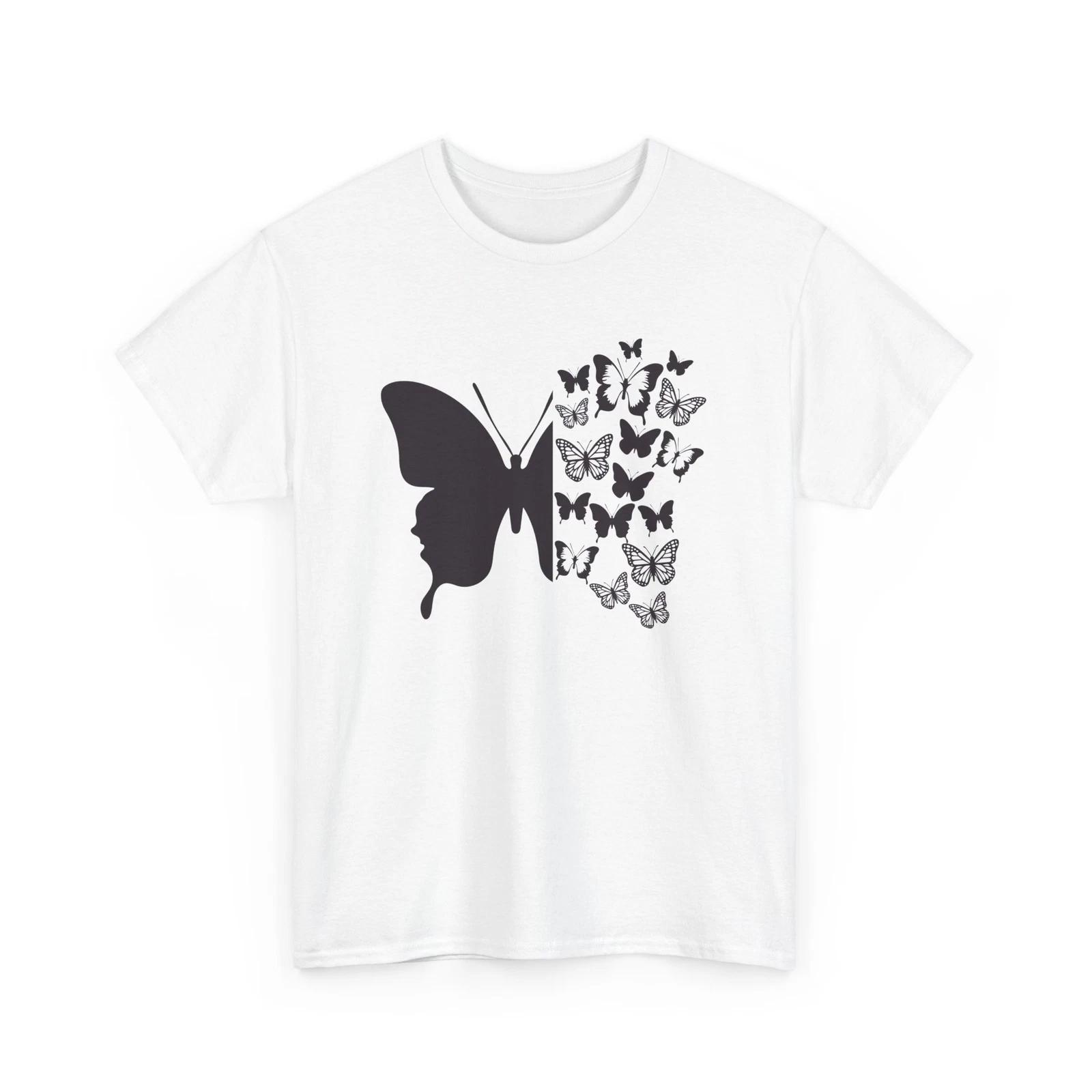 

Butterfly Flower T-Shirt - Vintage Flower Tee for Classic Fashion 2XL