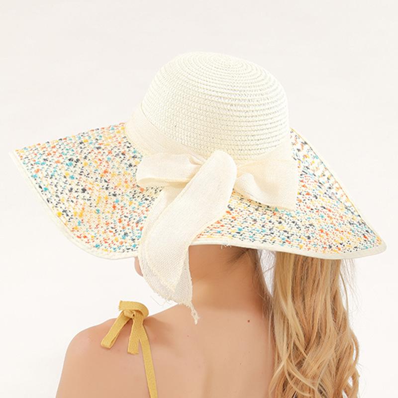 Korean Version Of Trendy Women'S Summer Sun Hat With Large Brim Straw Hat, New Sun Hat Beach Hat Sun Hat Outdoor Sun Hat