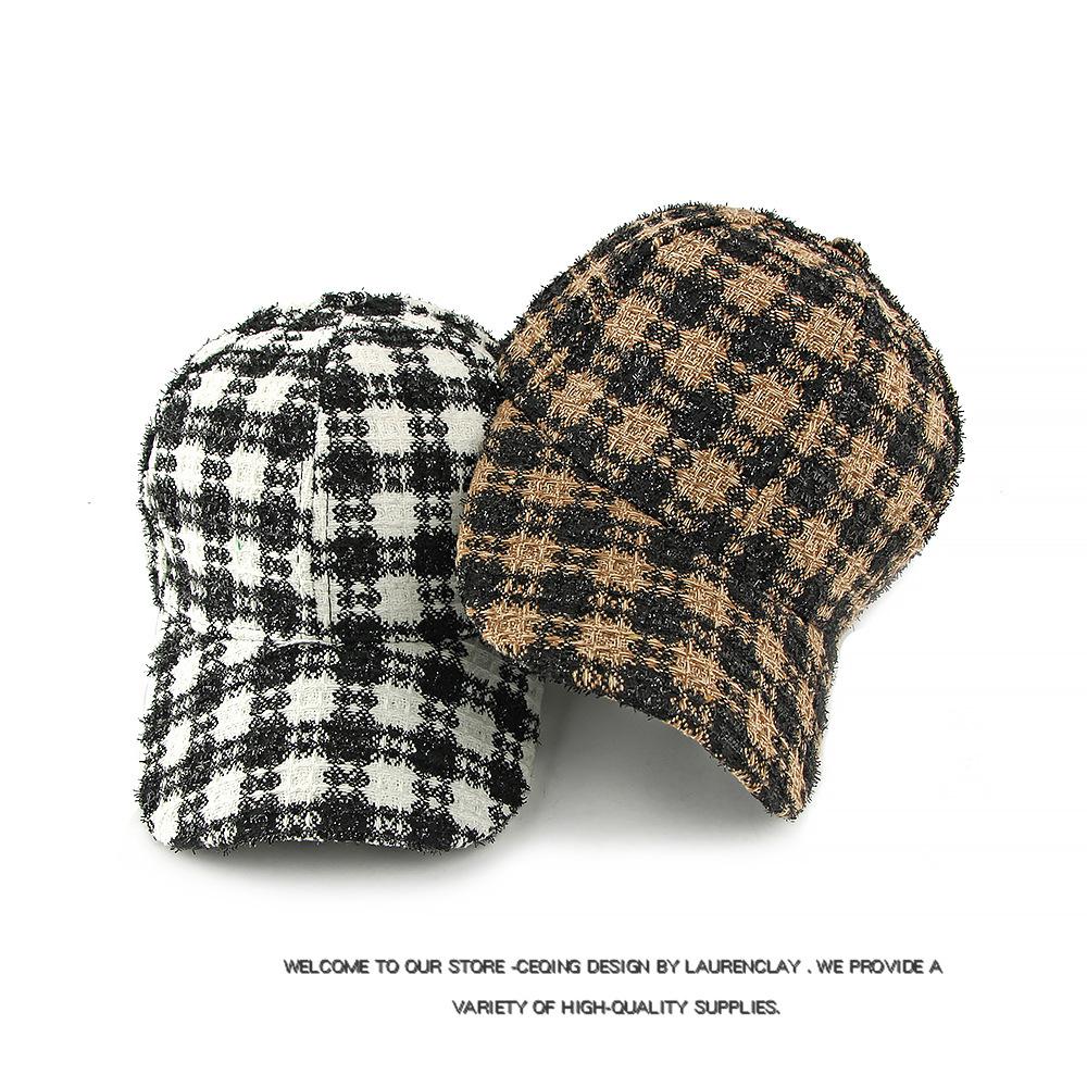 Classic Plaid Baseball Cap Women's Spring Autumn Outdoor Sunscreen Hat