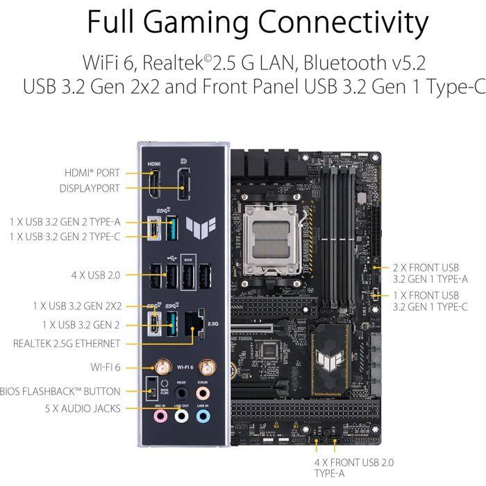 ATX Gaming Motherboard - ASUS - TUF GAMING B650-PLUS WIFI - Socket AM5 - DDR5 - PCIe 5.0