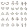 Silver Textured Love Stainless Steel Earrings For Women, Light Luxury High-End Metal Fashion Stud Earrings