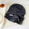 Solid color wool knitted stacking hat women's autumn and winter 0% all-wool knitted hat fashionable versatile cold hat ear protection hat