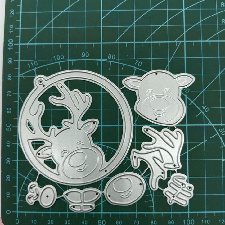 Christmas Elk Metal Die Cuts Embossing Template Stencil Scrapbooking for Card