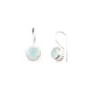 Aqua Chalcedon Edelstein 925 Sterling Silber Schmuck Handgefertigte Ohrringe 0,93" EE-177-18