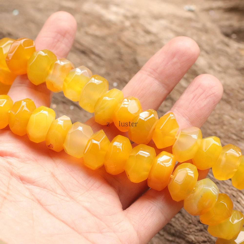Handmade Natural Agate Faceted Octagonal Beads Necklace - Fashion Jewelry Accessory