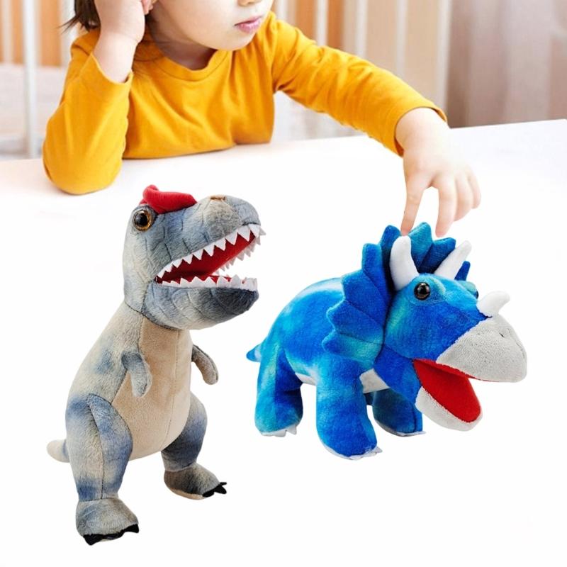 Soft Plush Dinosaur Puppet Doll Toy For Children Educational Role Playing Dinosaur Stuffed Animals Toy for Storytelling