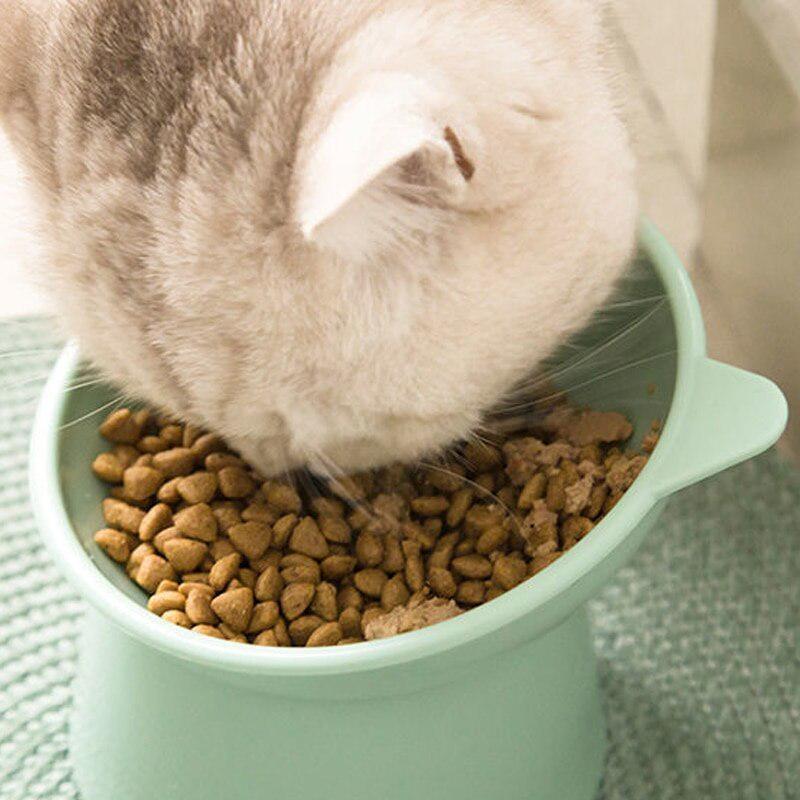 1 pezzo di protezione per il collo con fondo alto, per cani, gatti, ciotola di riso, cibo, carino, bocca superficiale, ciotole per conigli, forniture