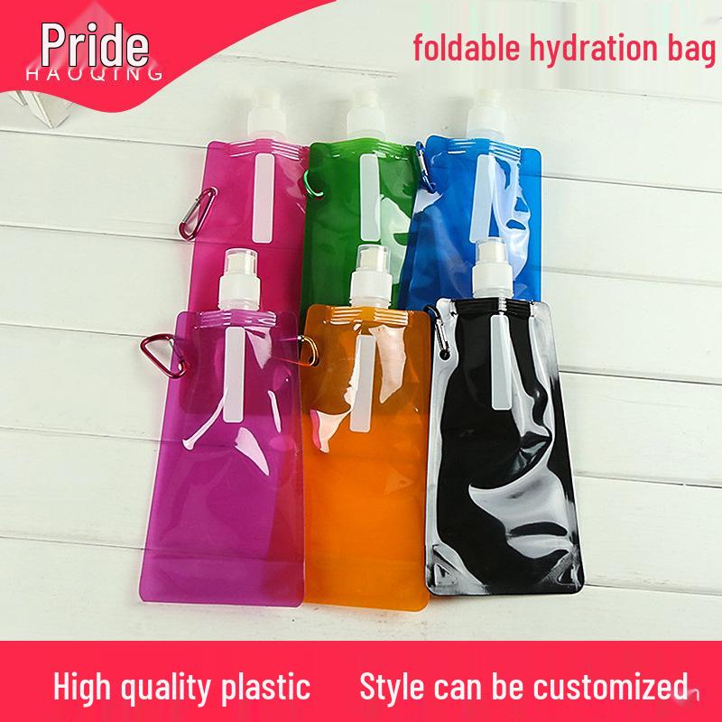 

Портативный складной мешок для воды для альпинизма - Креативная дорожная бутылка для занятий спортом на открытом воздухе Black