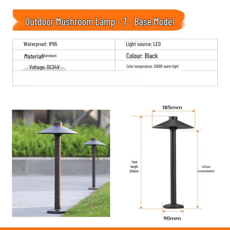 Nu Feng 24V Black Outdoor Garden Path Light