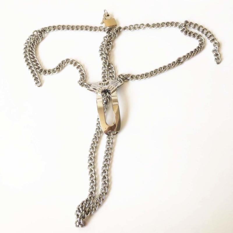 HotX NEW Invisible Chastity Belt Female Pants Adjustable Stainless Steel Chastity Device Bondage Adult Sex Tool for Women