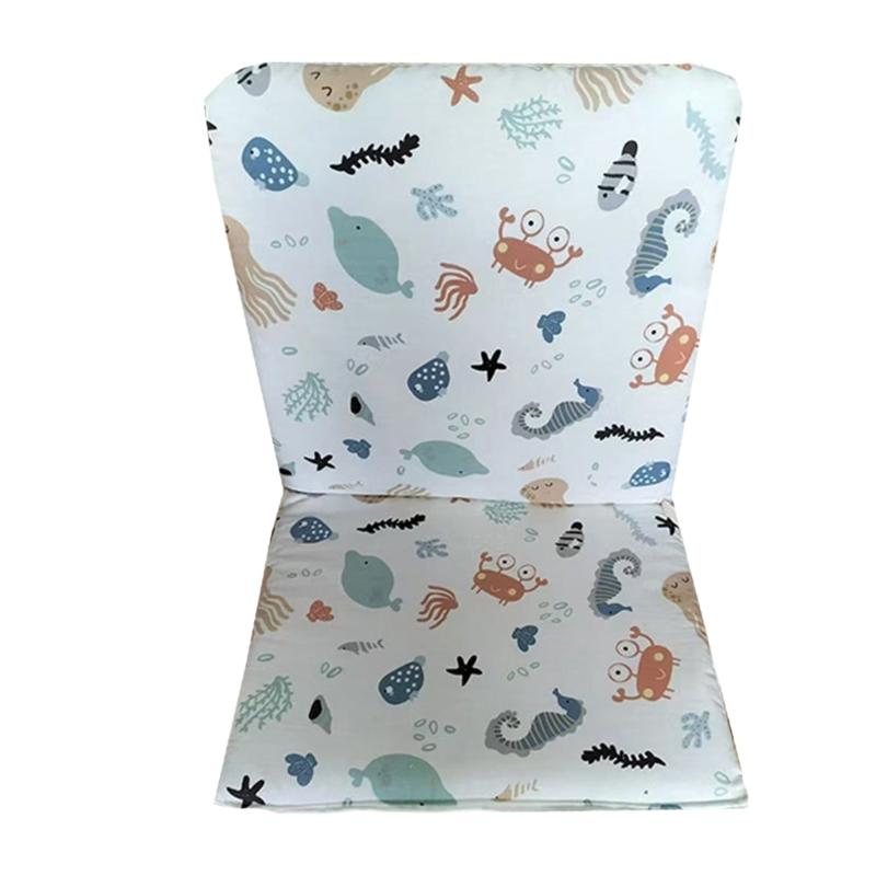 Infant Dining Chair Cushion Soft Comfortable Fabric Fun Solid/Cartoon Pattern Pad Nonslip Safe for Baby and Toddler