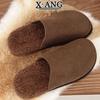 Cattle velvet children's thick-soled bag head slippers women wear autumn and winter new cotton slippers fluffy shoes