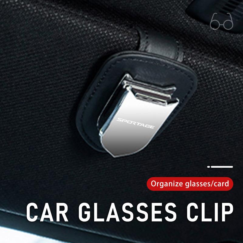 Car Sun Visor Sunglasses Storage Clip Card Holder Accessories For KIA Sportage 2016 2017 2018 Sephia Stonic Carens EQ9