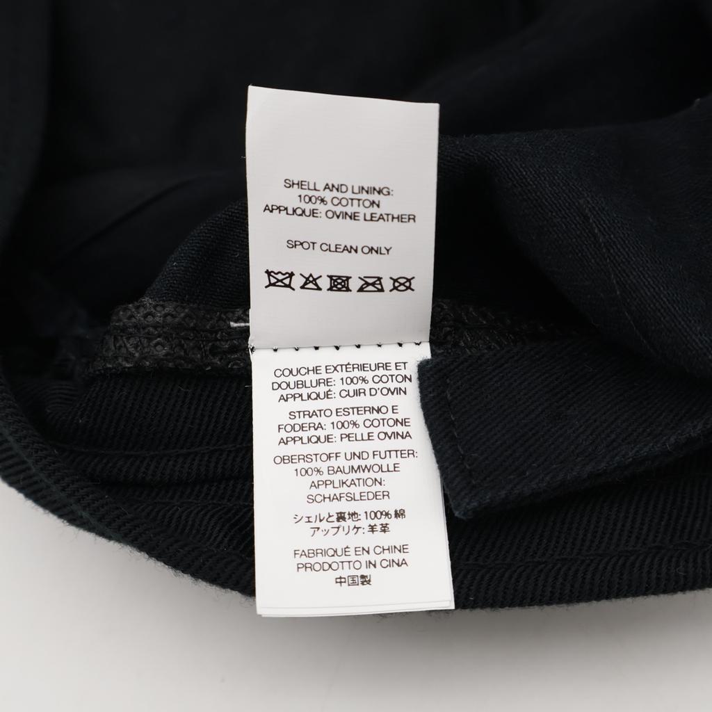 Supreme Leather Applique 6-Panel Black