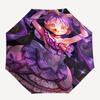 1 Stück Outdoor-Schirm mit süßem Anime-Mädchen-Design - Automatisches Öffnen/Schließen, Tragbares 3-fach faltbares Design, 8-Speichen-Eisenrahmen - Perfektes Geschenk für Fans, T