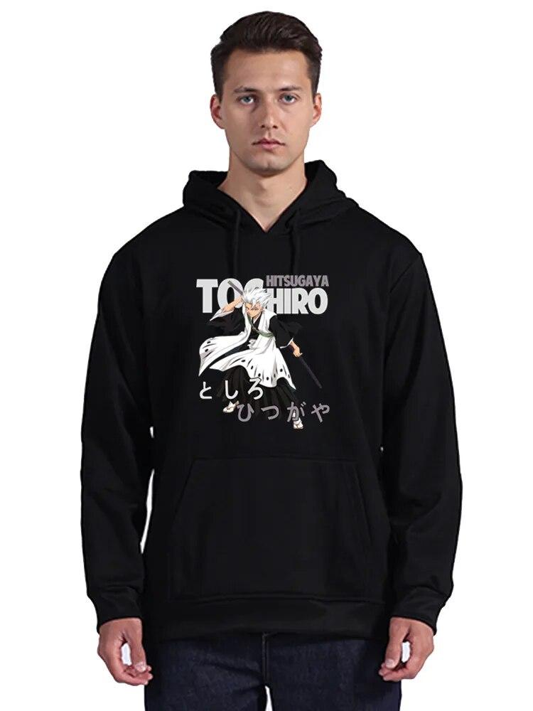 

Captain Toshiro BLEACH пуловер унисекс, толстовки, черная хлопковая толстовка унисекс в стиле панк, пальто унисекс большого размера, уличная одежда в стиле Харадзюку