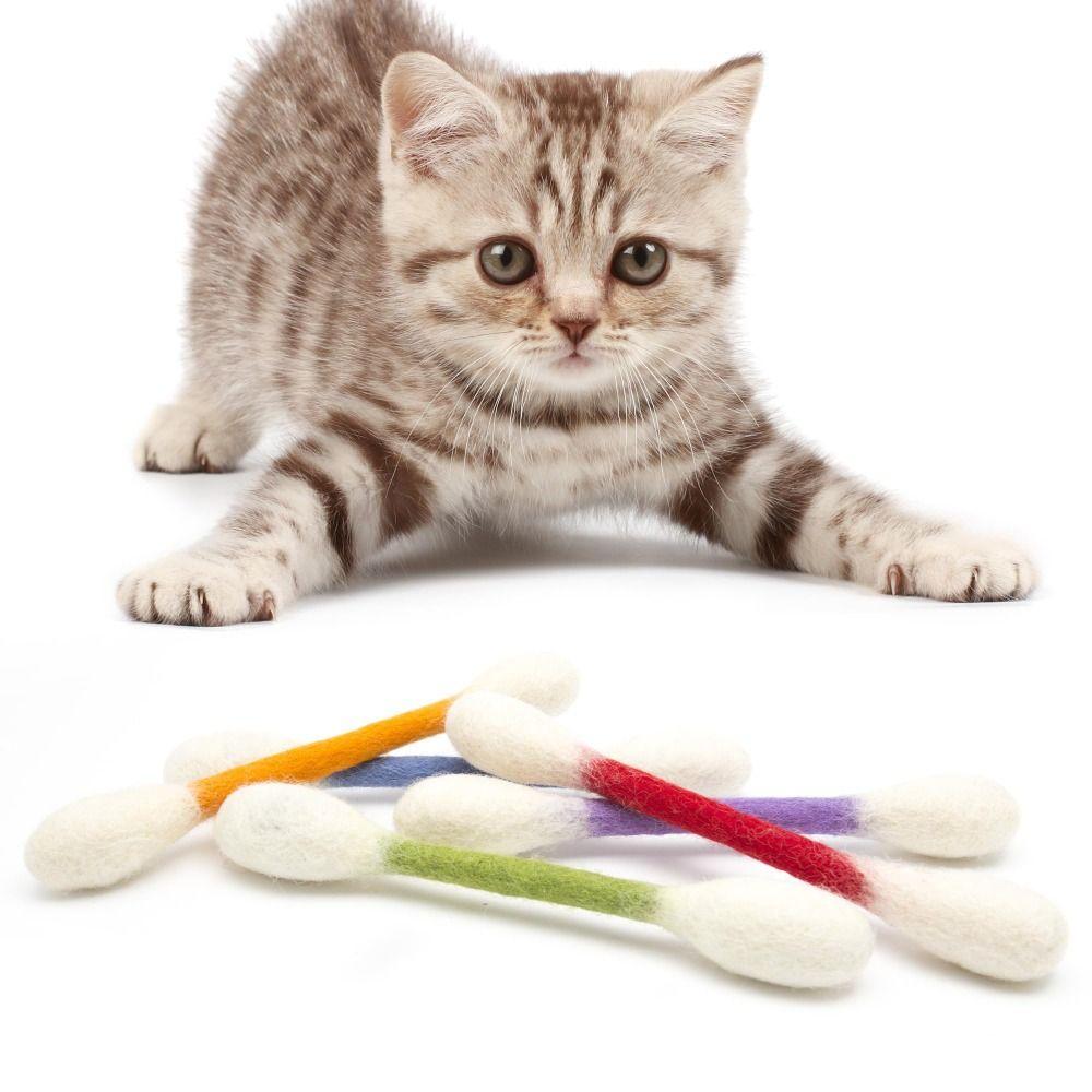 6PCS Felt Giant Swabs Cat Toy Soft Interactive Kick Stick Creative Kitten Toy Cat Lovers