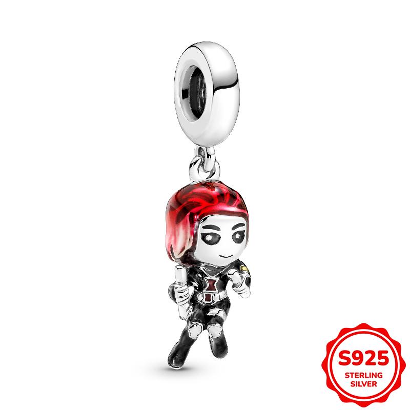 Marvel Spider-Man Und Captain Americas Schild Anhänger Charm Perle Passend für 3mm Armband Halskette Damen Anhänger Luxus DIY Schmuck Geschenk