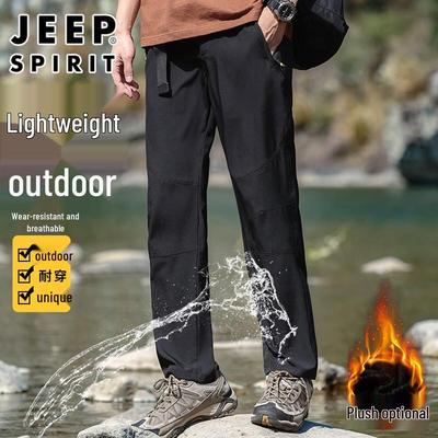 JEEP SPIRIT Men's Autumn/Winter Outdoor Straight-Leg Cargo Pants