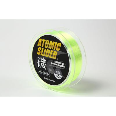 Atomic Slider Iso Nylon Fishing Line Yellow Green No. 1.75 150m Semi-Float Type for Rock Fishing