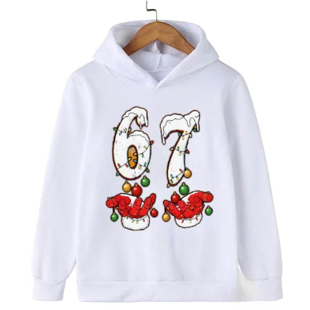 Adorable 6-7 Kids Hoodie Viral Phrase Cute Toddler Pullover Fashionable and Fun Children's Comfortable Sweatshirt Hoodie