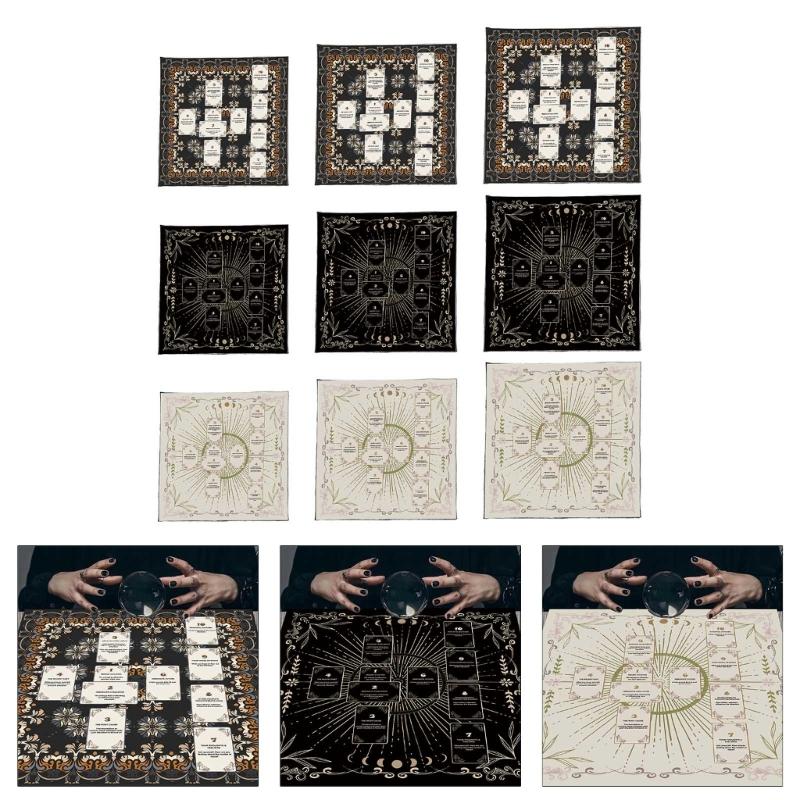 Divinations Tablecloth Reading Card Astrologys Tarots Cards Tablecloth Altars Cloth Divinations Board Game Accessories