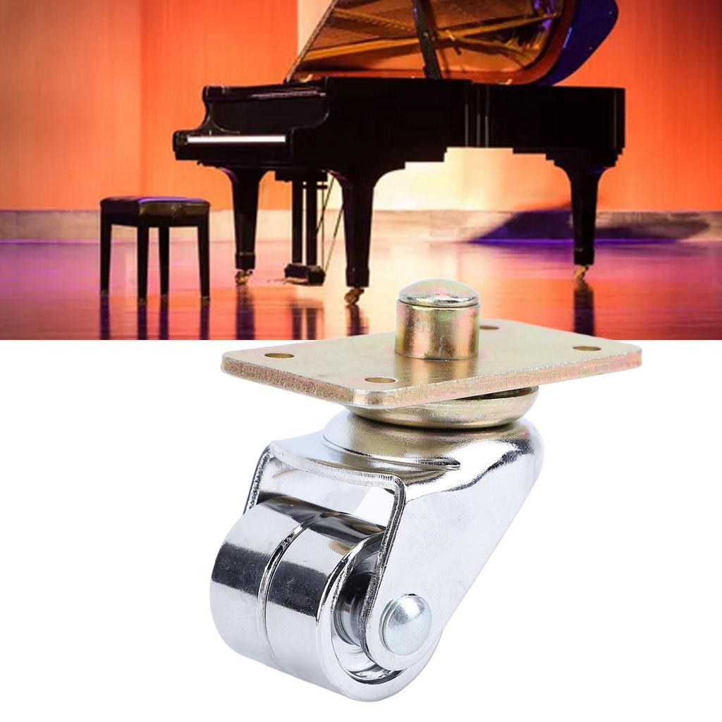 Upright Piano Wheel with Top Plate 360 Degree Rotation Caster for Piano Frame Home Furniture Bookshe