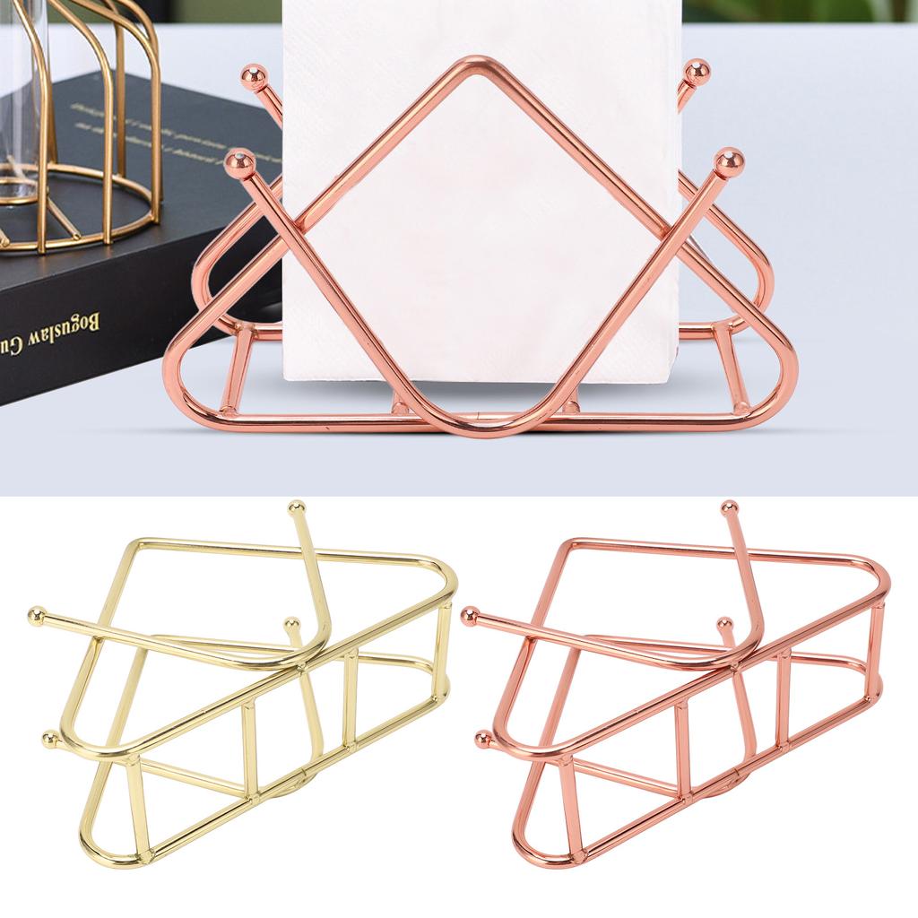 Napkin Holder Iron Art Vertical Style V Shape Large Capacity Bottom Thickening Widening Design Paper