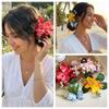 Bohemia Large Flower Hairpin Side Clip Artificial Floral Hair Clip Fairy Flowers Hair Claw Women