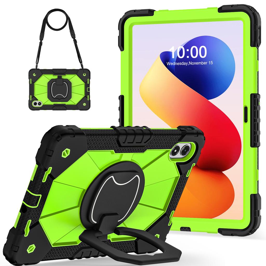 Tablet Case For Xiaomi Redmi Pad 2 Pro Silicone + PC Hand Grip Kickstand Cover with Shoulder Strap