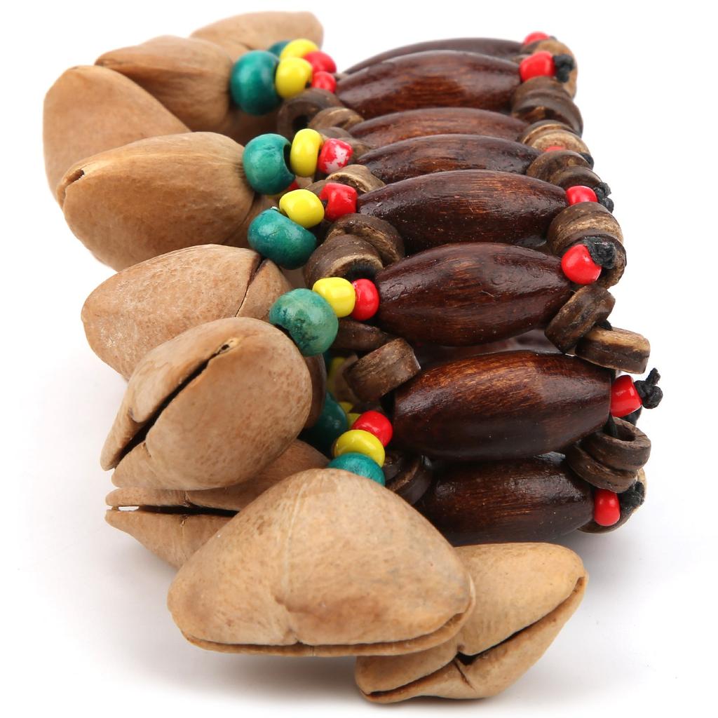 African Drum Bracelet HandMade Nut Shell Handbell Percussion Musical Instrument Supplies