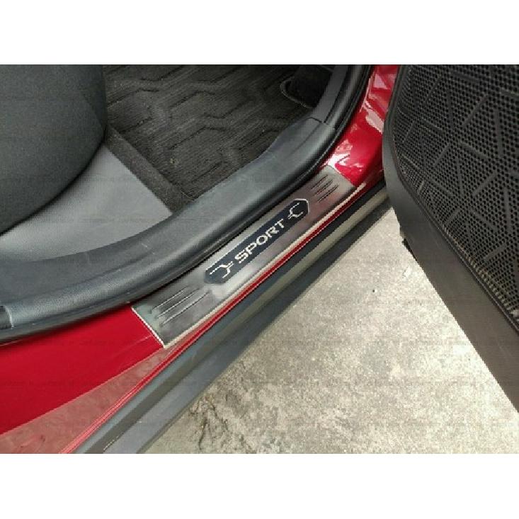 Door Sill Scuff Plate Cover Trim for - Toyota RAV4 Set of 4 Silver Steel