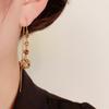 Zircon Diamond Tassel Earrings: Elegant Coffee Color Long Design for a Slim, Exquisite Look