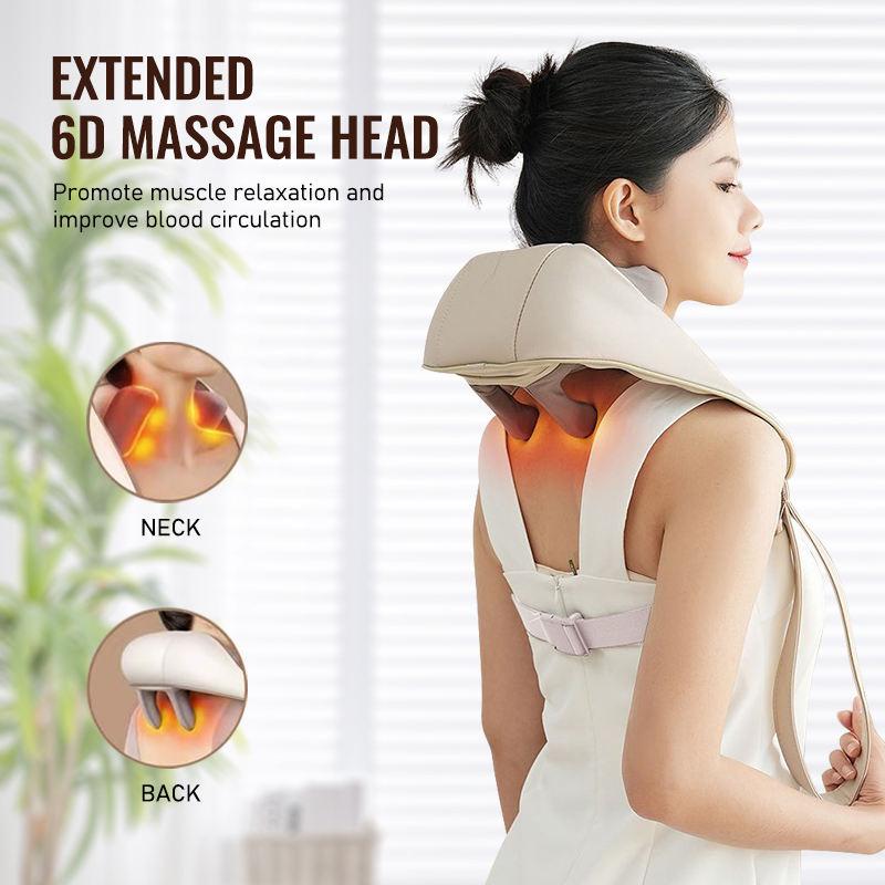 Transportable Kneading Neck MassagingTool Electric Heating Relaxer Shawl Pure Acupressure Body 4 Gear Relieves Neck Shoulder Pain