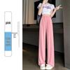 Women's High-Waist Straight-Leg Pants - European Cotton Velvet, Slimming and Drapey for Spring and Autumn 2025