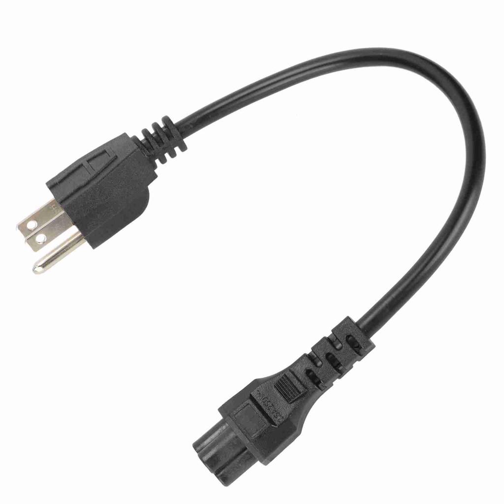 5‑15P Male to IEC320 C5 Female Power Cord 18 AWG 0.3m AC Power Short Cord for Computers