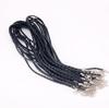 DIY Black Leather Necklace Cord with Lobster Clasp and Pendant Charm