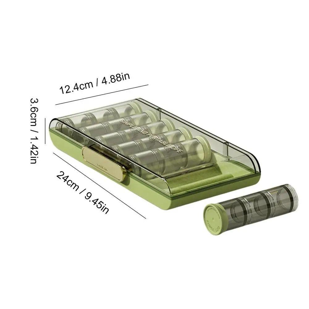 Portable Mini Weekly Pill Organizer Box 7-Day Waterproof 21-Grid Vitamin Storage Case Sealed Dustproof Daily Pill Box Travel