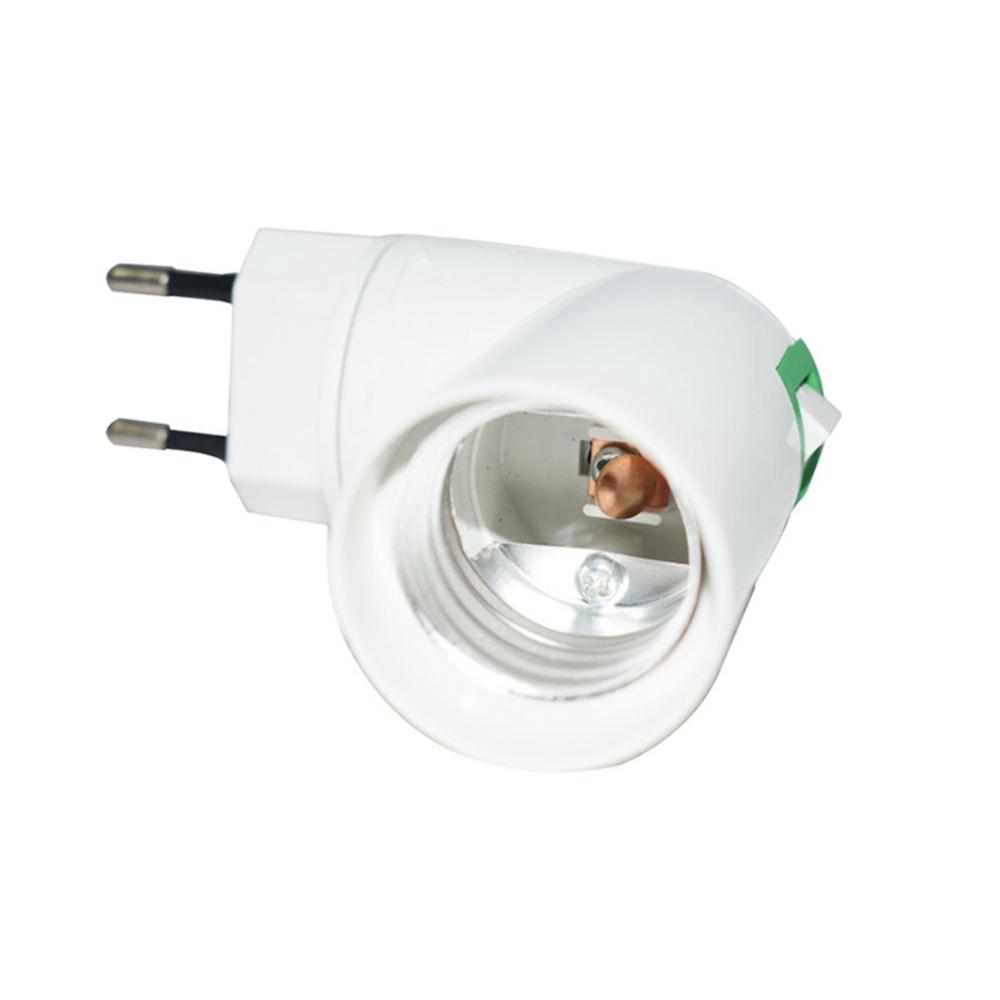 Rotatable LED Fireproof EU US Plug Switch E27 Bulb Base Lamp Holder Converter Socket Adapter