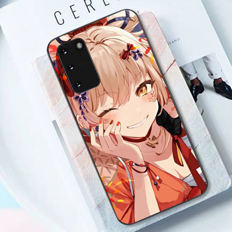 Etui na telefon Anime Genshin Impact Yoimiya dla Samsunga S10 21 20 9 8 plus lite S20 ULTR 7edge