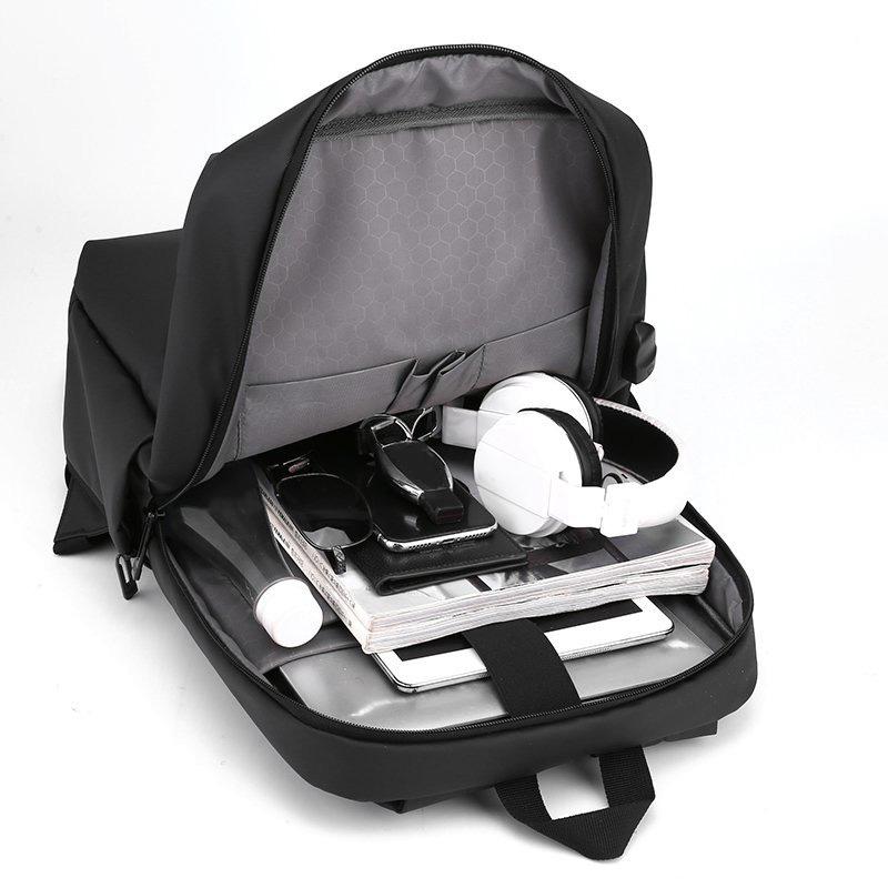 Men's Business Commuter Computer Backpack With Usb Port, Large Capacity Oxford Men's Casual Backpack, Multi-scene Application