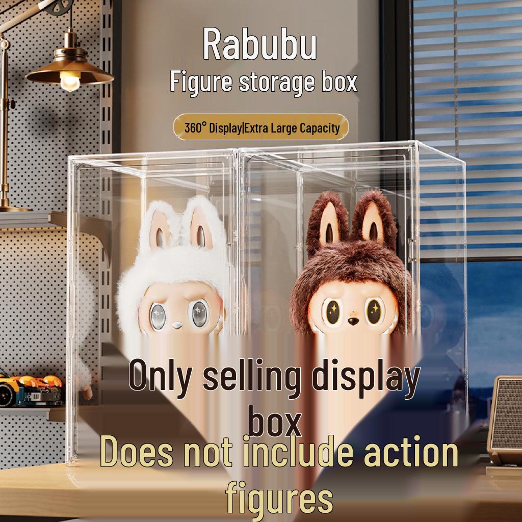 LABUBU ZIMOMO Archangel Acrylic Display Box with Magnetic Door