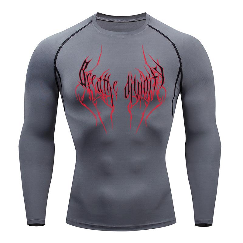 Summer Running T-Shirt Men Short Sleeve Compression Shirt Gym Sports Top Black Quick Dry Breathable MMA Fitness Clothing