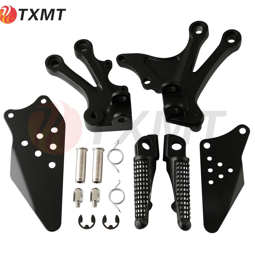 Front Footrest Brackets & Pegs for Kawasaki Ninja ZX10R 2004-2005, Aluminum Alloy