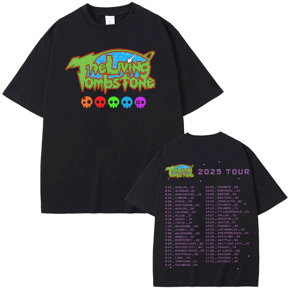 living tombstone T Shirt Street Hip-hop Rapper Short Sleeve O-neck Tees Top Summer 100%Cotton Tshirt Sudaderas ComfortableTees
