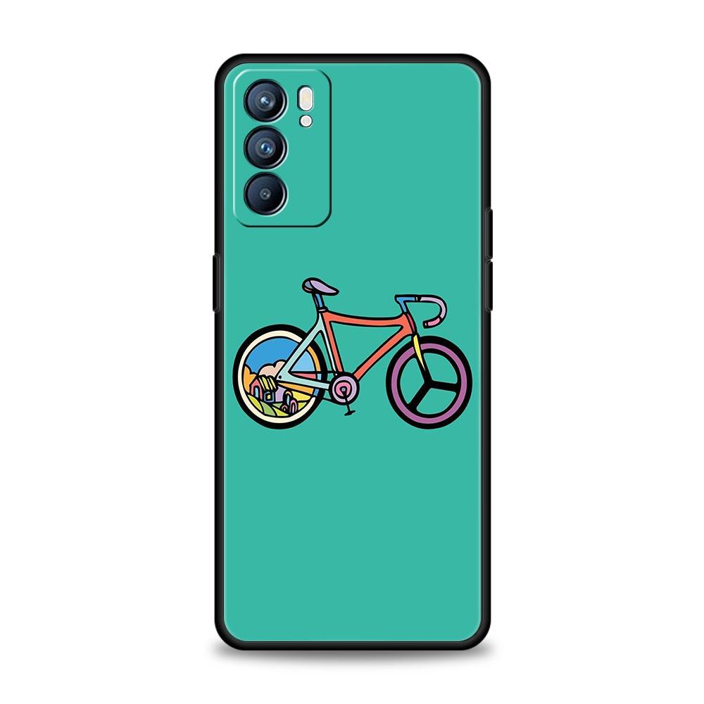 Mountain Bikes Cycling Phone Case For Oppo Find X5 A54 A53 A52 A9 2020 A15 A95 A16 A76 A74 A12 Reno7 SE Reno6 Pro Plus 5G Cover