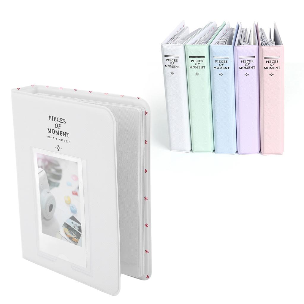 64 S Photo Album Portable 3in PU Leather Card Photo Album for 12 11 9