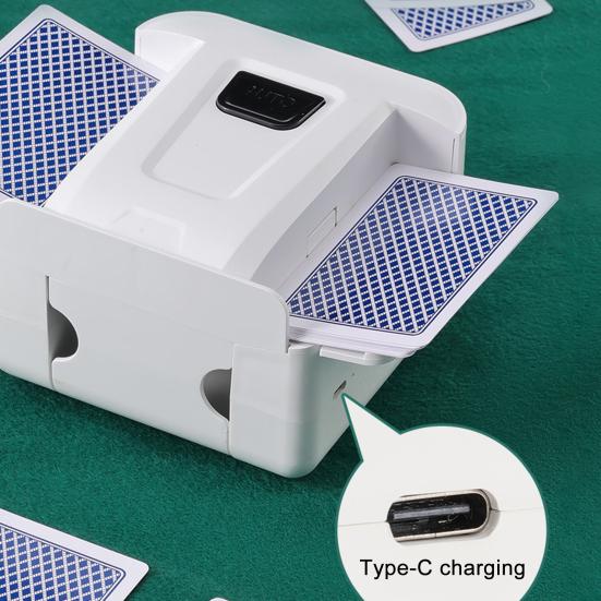 Automatická míchačka karet 1-2 balíčky Bridge Poker Míchací stroj na karty Dobíjecí přes USB Nízká hlučnost Nástroj na míchání karet Stolní hra Kasinové vybavení